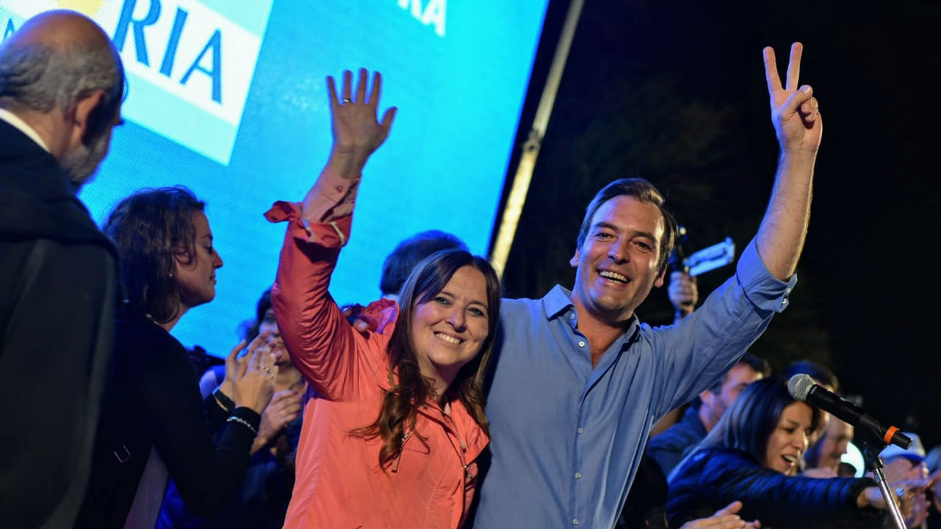 En marzo de 2019, Martín Soria y su compañera de fórmula en el Frente de Todos Magdalena Odarda (Archivo)
