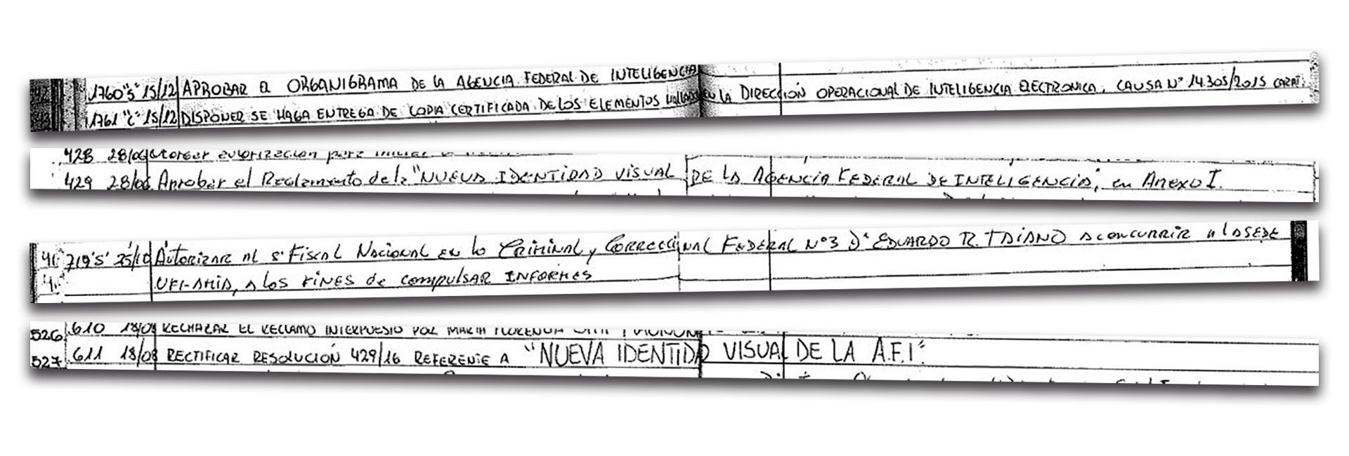 Varias resoluciones asentadas en el libro que llegó a Lomas de Zamora