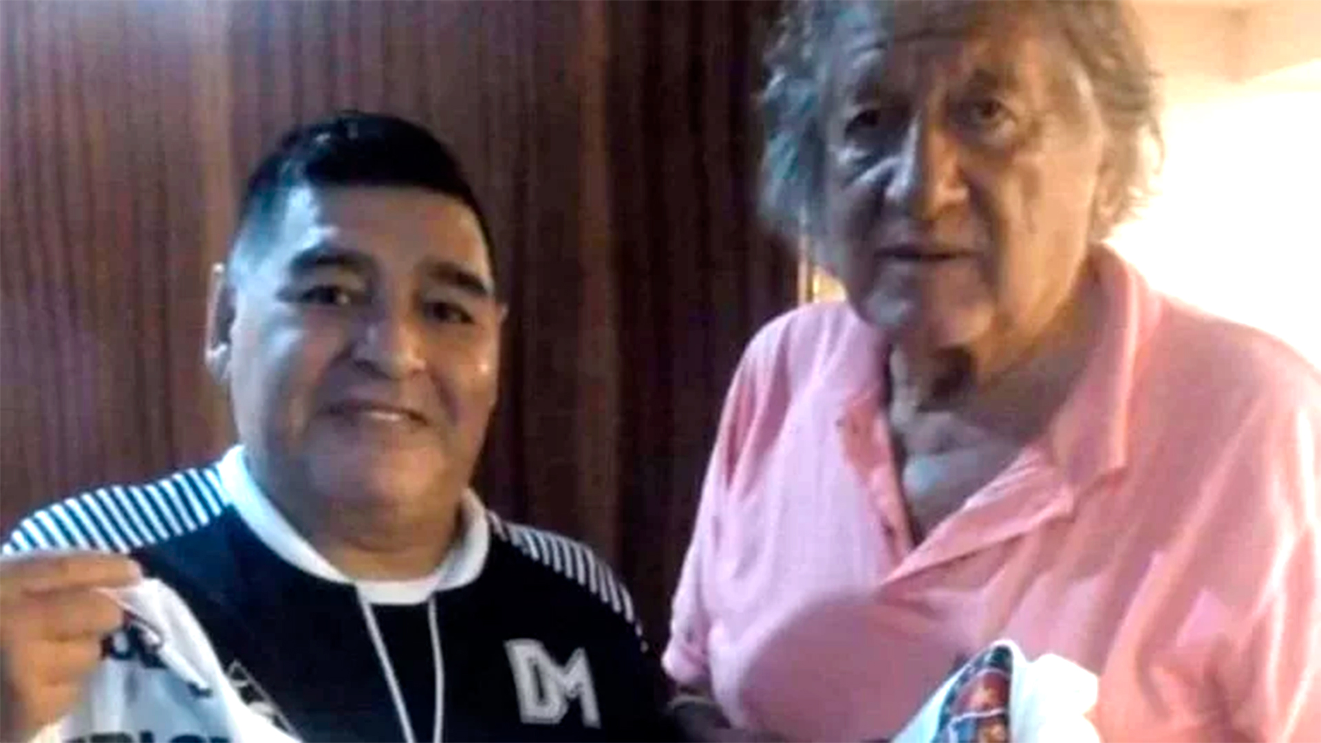 Carlovich y su encuentro con Maradona en febrero de este año (@SuperMitre)