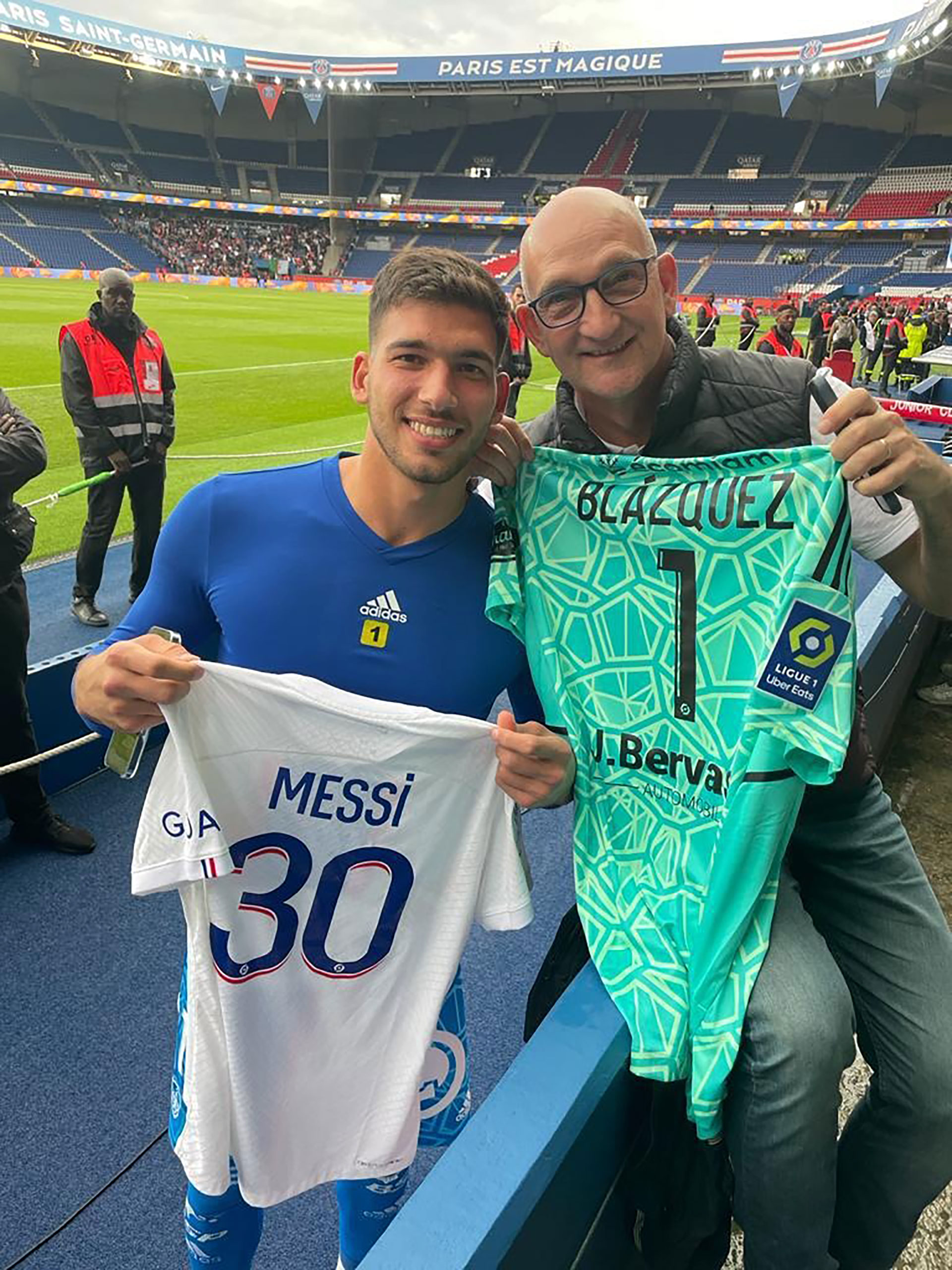 La imagen de Joaquín Blázquez con la camiseta de Messi
