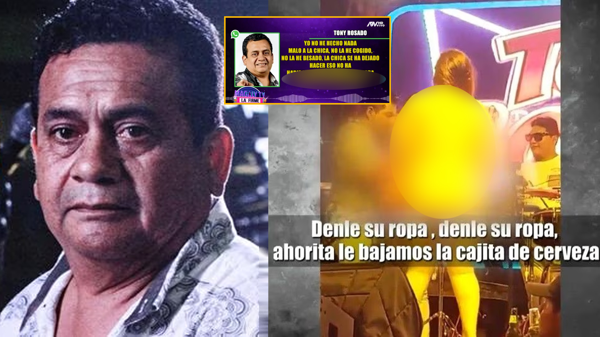 Tony Rosado se vuelve a justificar por desnudar a mujer en concierto: “Ella  me pidió que la ayude, pisé el palito” - Infobae