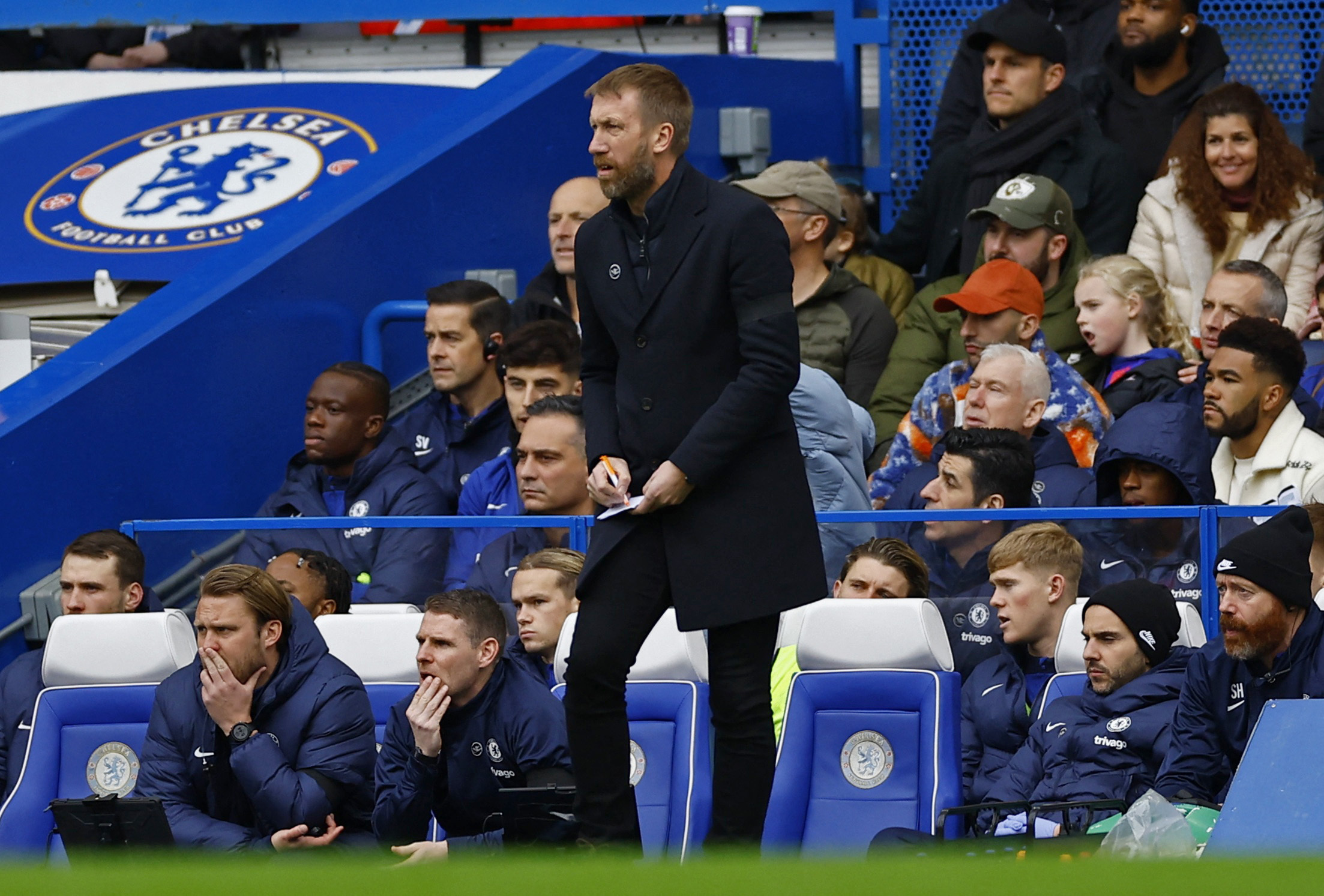 Graham Potter, entrenador del Chelsea, recibió amenazas de muerte (Reuters/Andrew Boyers)