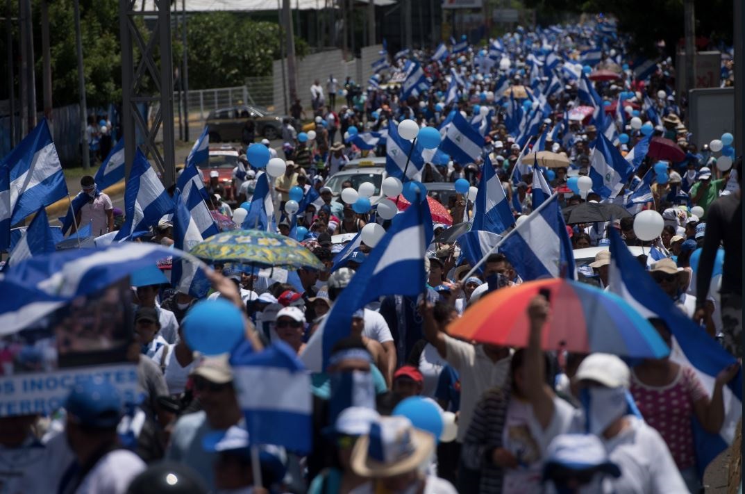 Manifestaciones prodemocracia en Nicragua en 2018