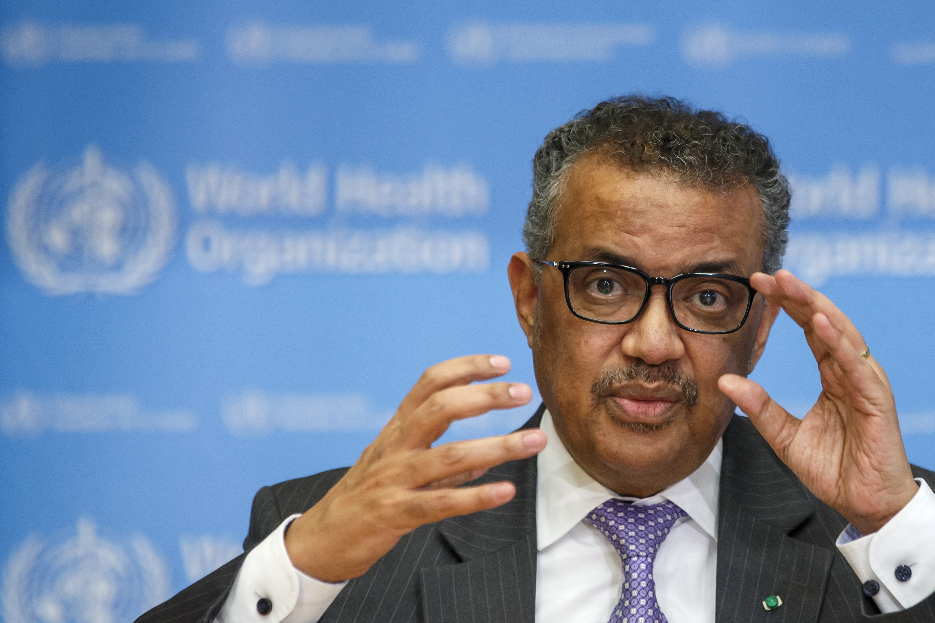 Foto de archivo: El director general de la Organización Mundial de la Salud (OMS), Tedros Adhanom Ghebreyesus, en una rueda de prensa el 9 de marzo de 2020 en Ginebra, Suiza (EFE/ Salvatore Di Nolfi)