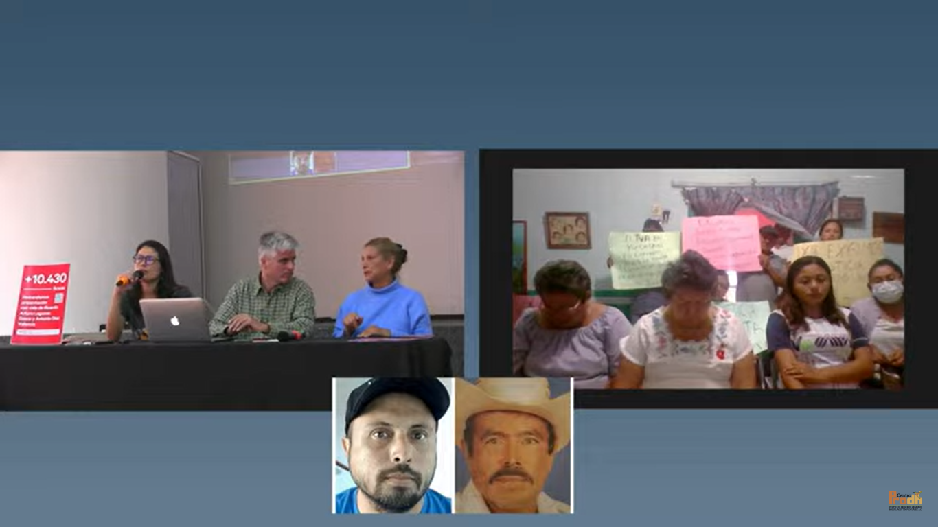 (Foto: Conferencia respecto a la desaparición del activista Ricardo Lagunes y el profesor Antonio Díaz)