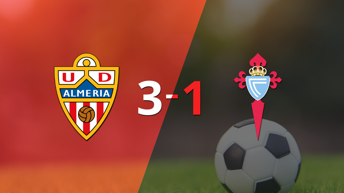 Almería paseó a Celta y selló su triunfo 3 a 1
