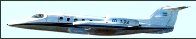 El Lear Jet T-24 que fue derribado por un misil sobre la isla Borbón el 7 de junio de 1982.