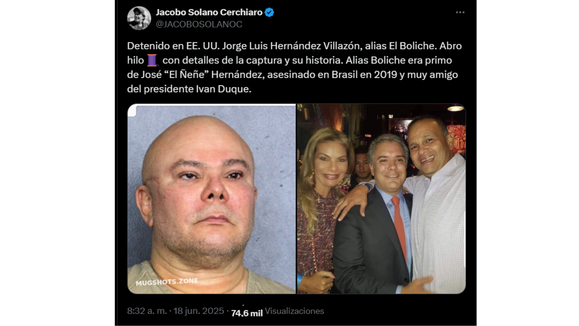 Capturado en Estados Unidos poderoso narco colombiano: habría sido el  responsable del asesinato de socio de Pablo Escobar y ayudó a desenmascarar  a Álex Saab - Infobae