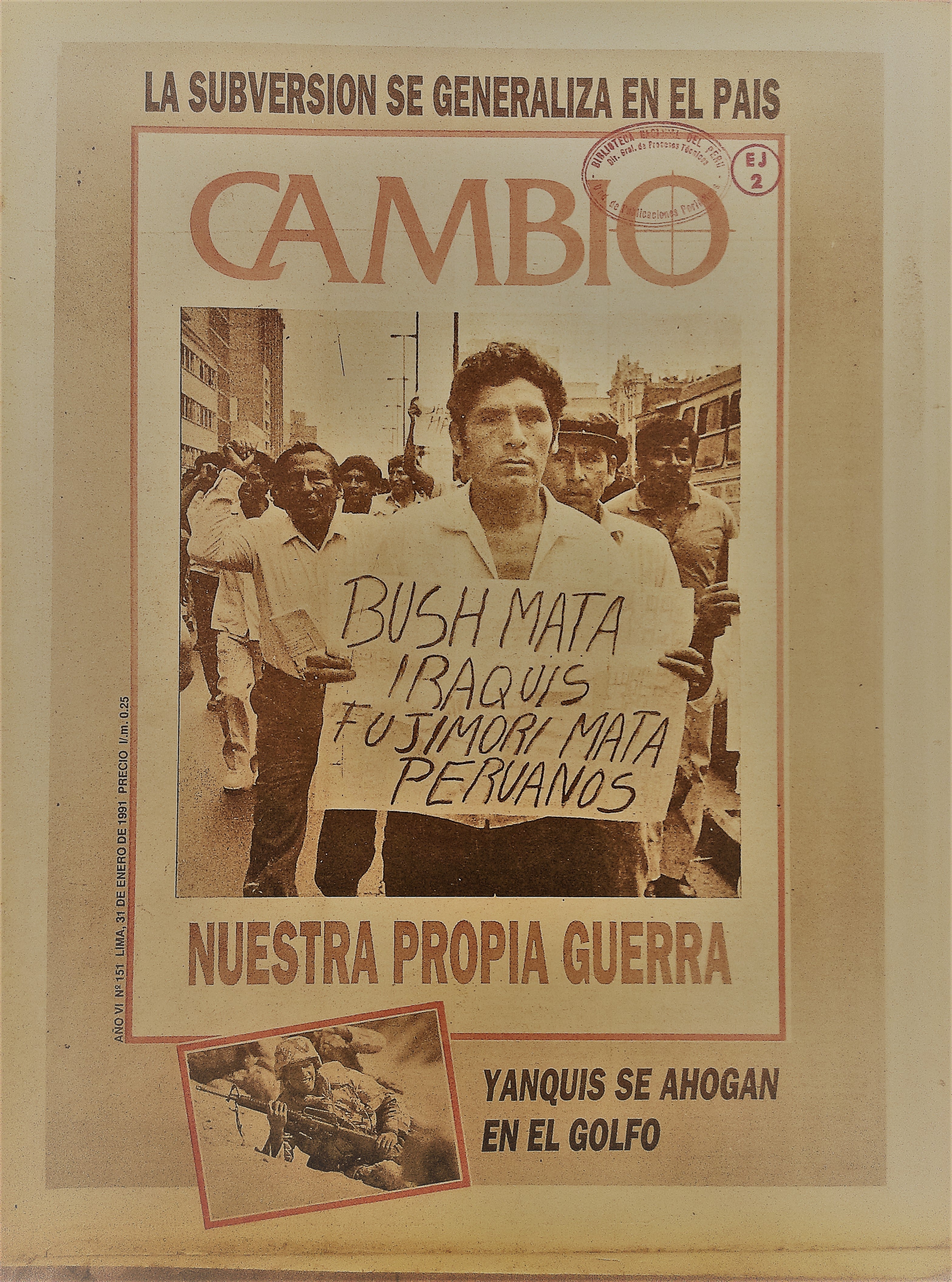 El semanario Cambio mostró su postura contra el gobierno de Alberto Fujimori por las muertes a inocentes