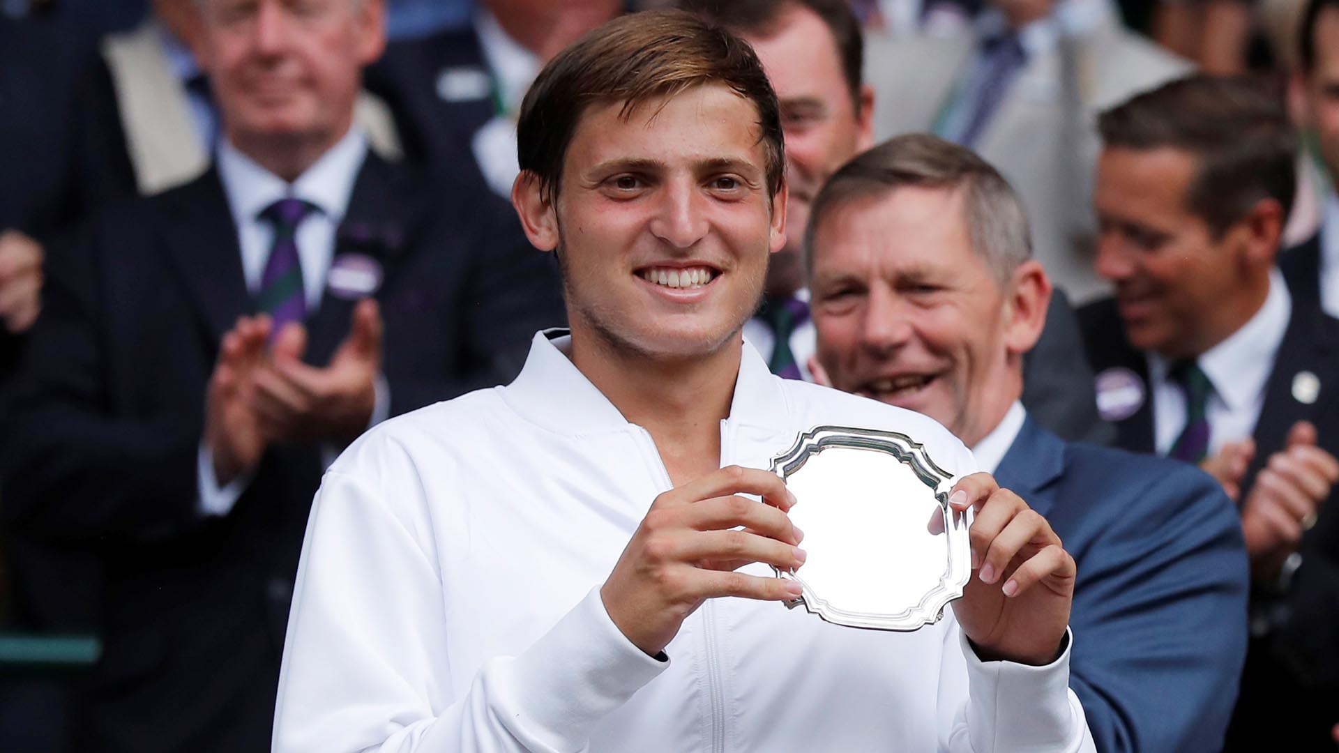 Axel Geller el día que fue finalista del Wimbledon junior (Foto: Reuters)