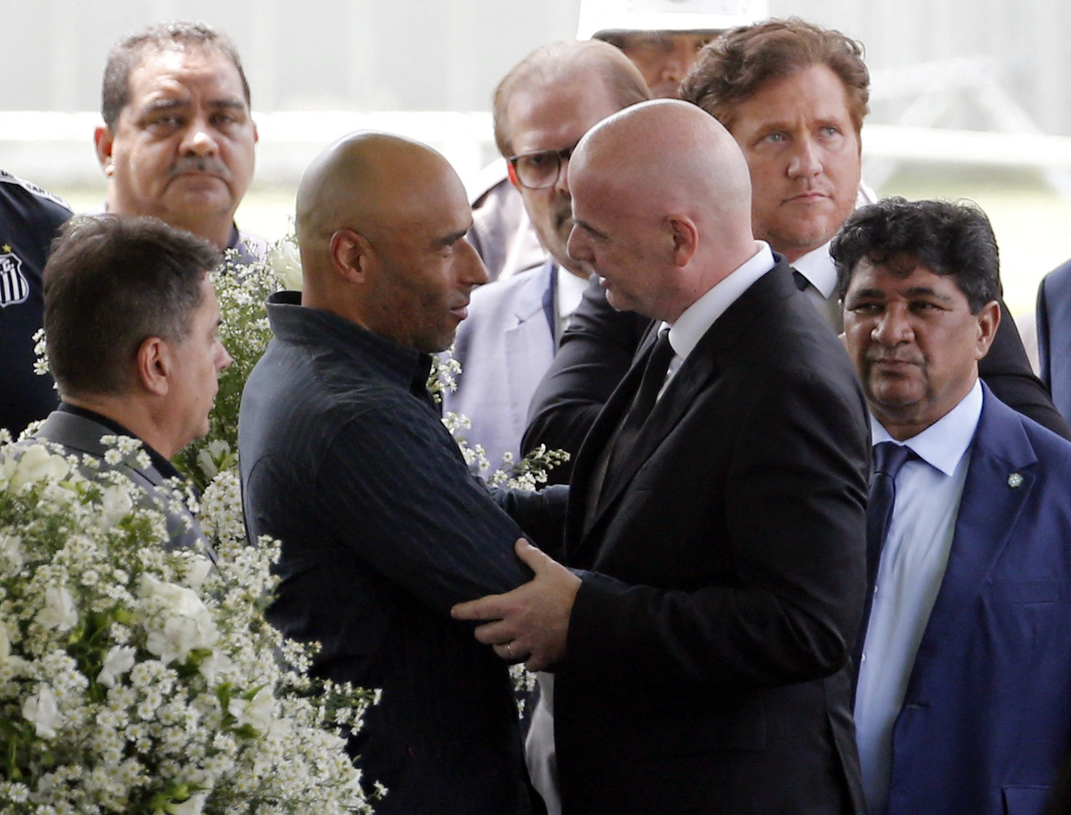 Gianni Infantino presente en el funeral de Pelé (REUTERS/Diego Vara)