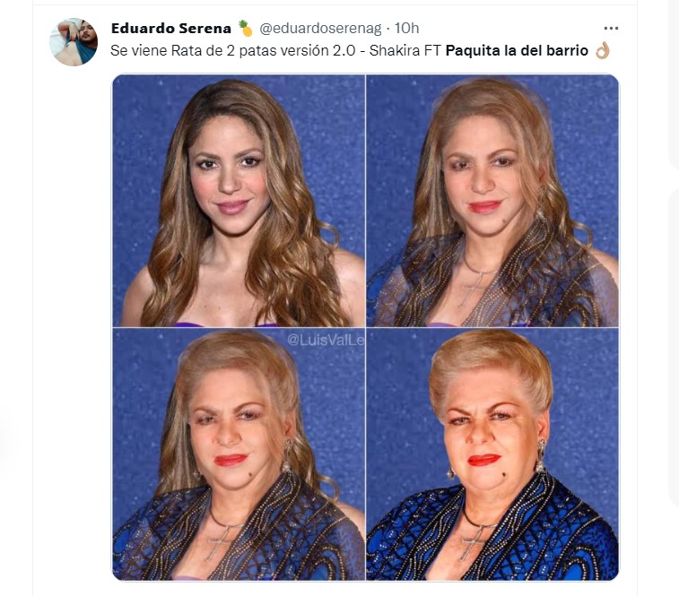 Shakira Fue Comparada Con Paquita La Del Barrio Y Los Usuarios De Redes Sociales Lo Registraron 5702