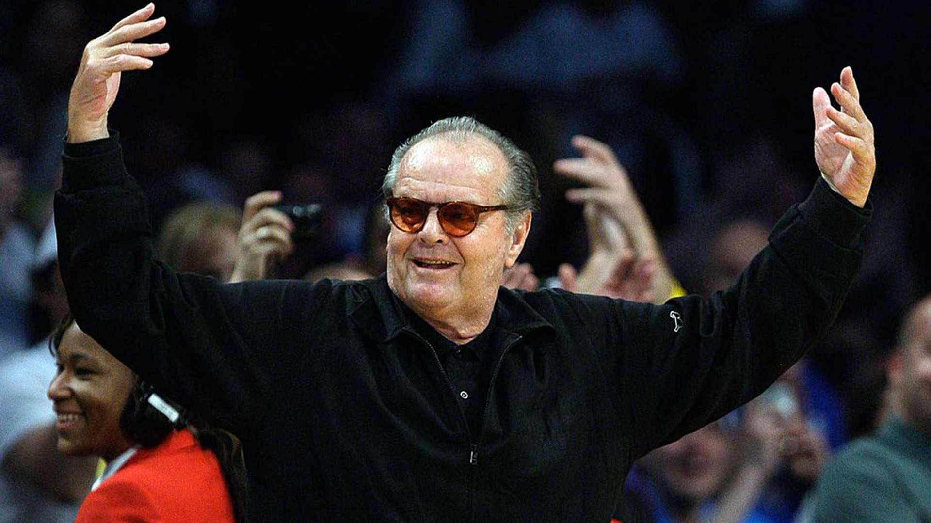 Jack Nicholson en un partido de los Lakers (AP)