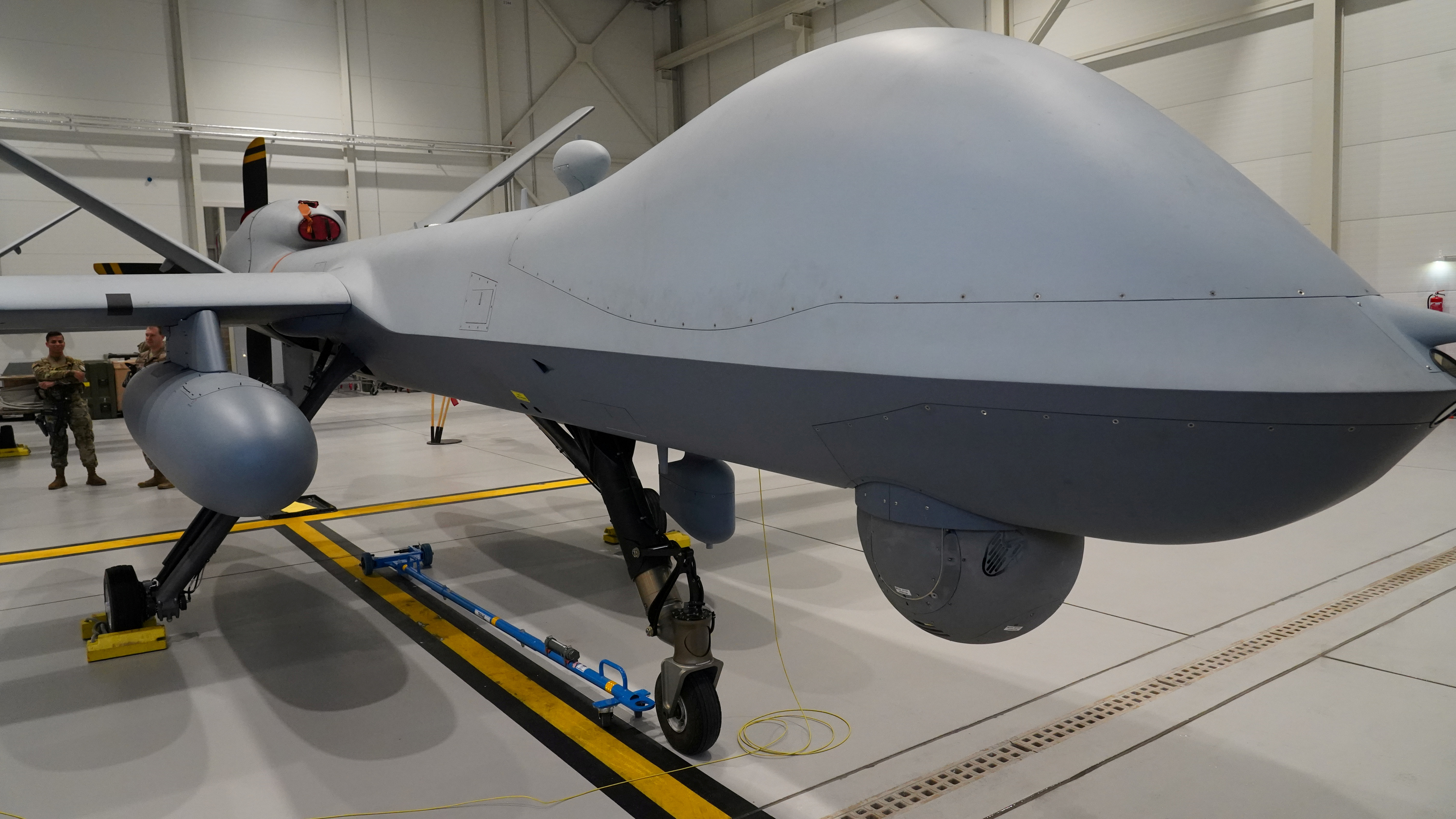 Modelo MQ-9 Reaper de la Fuerza Aérea, desplegado en fuerzas de la OTAN (Reuters)