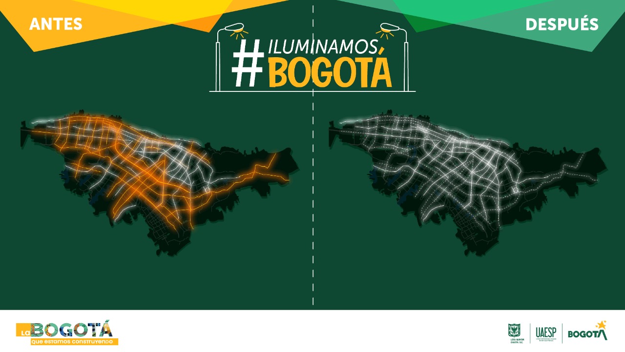 El plan #IluminamosBogotá. Foto: Alcaldía de Bogotá.