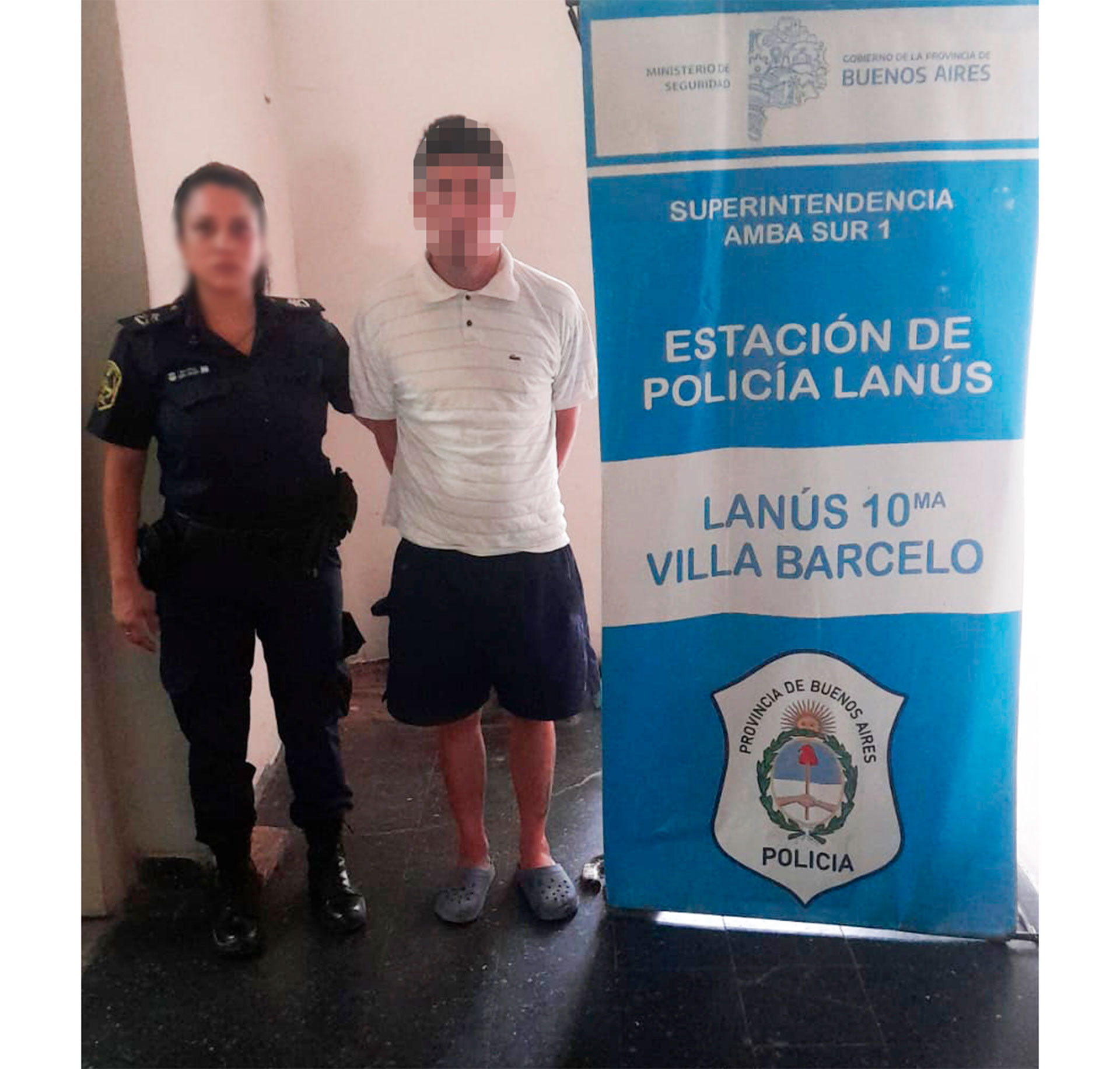 Uno de los sospechosos fue abordado en la vía pública por los efectivos policiales