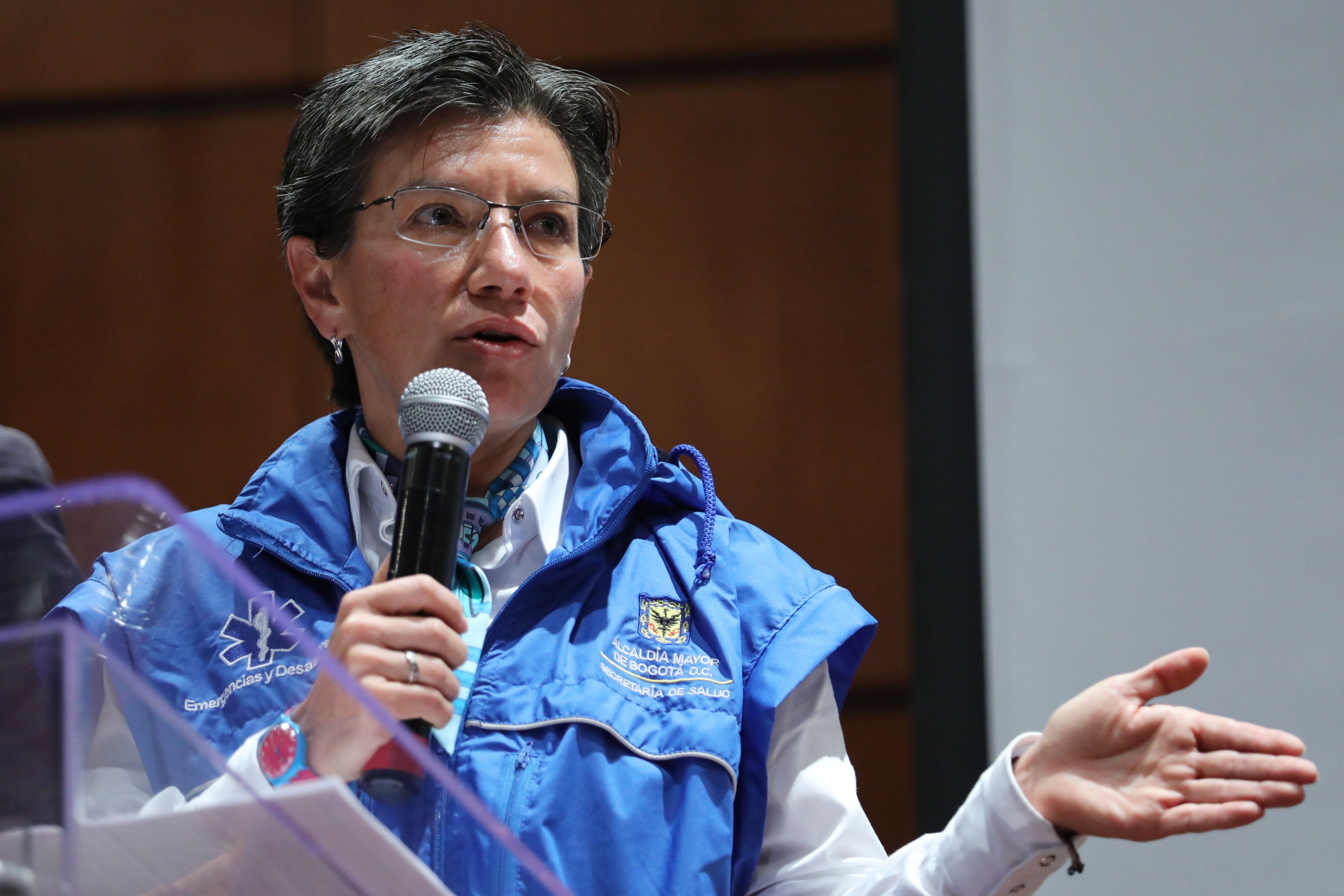 La alcaldesa de Bogotá, Claudia López, en una fotografía de archivo. EFE/ Carlos Ortega
