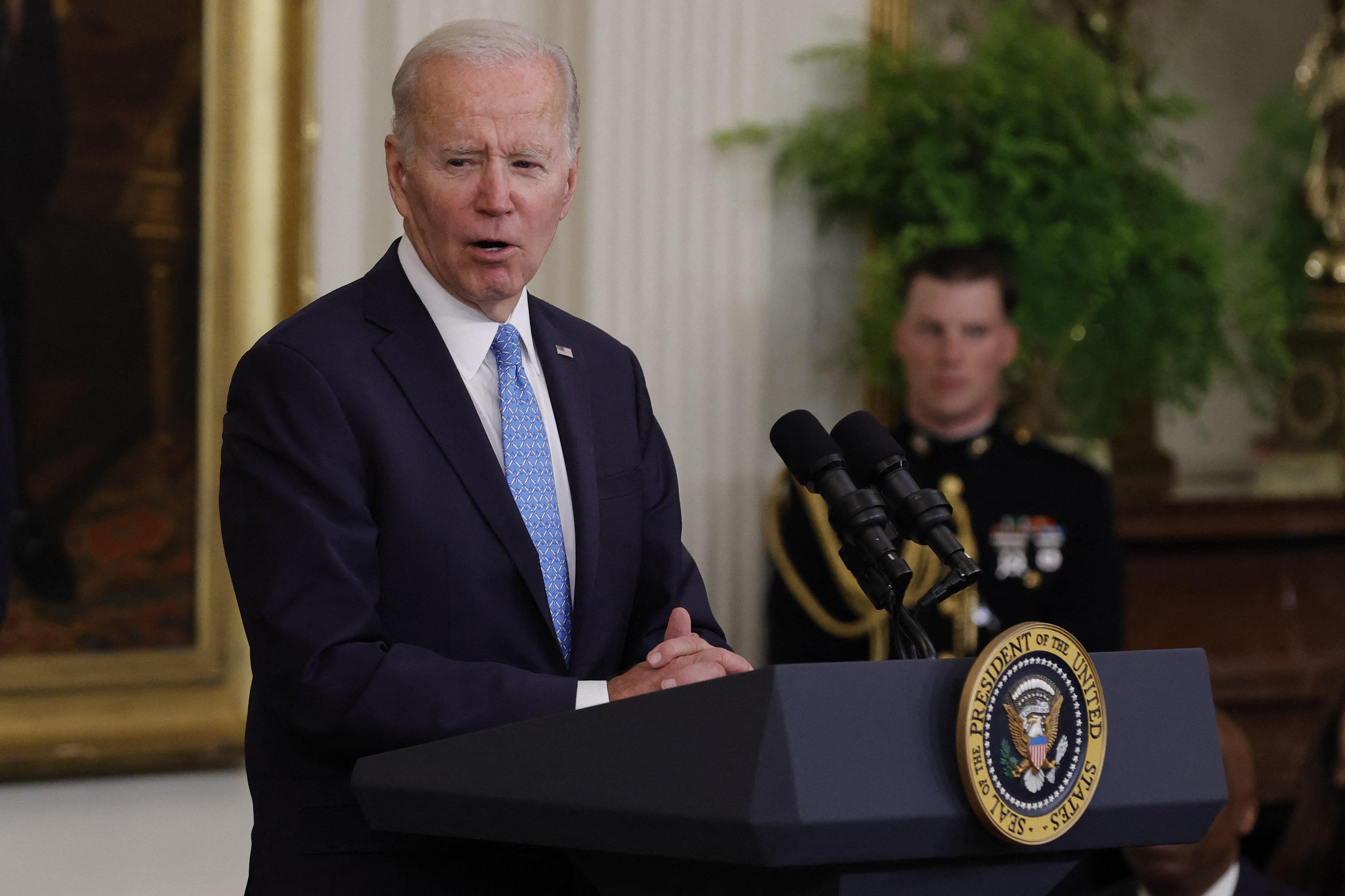 Joe Biden mantuvo una conversación con el Primer Ministro japonés y le ratificó su compromiso con la defensa del país (USA TODAY Sports)