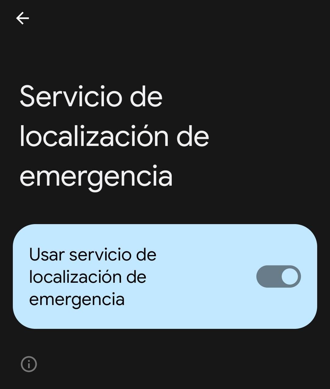 Android emergency location service