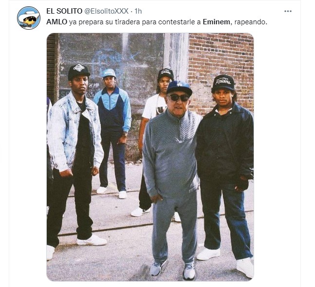 Tras la supuesta tiradera del rapero estadounidense a AMLO, usuarios en redes sociales difundieron divertidos memes (Foto: Twitter / @ElSolitoXXX)