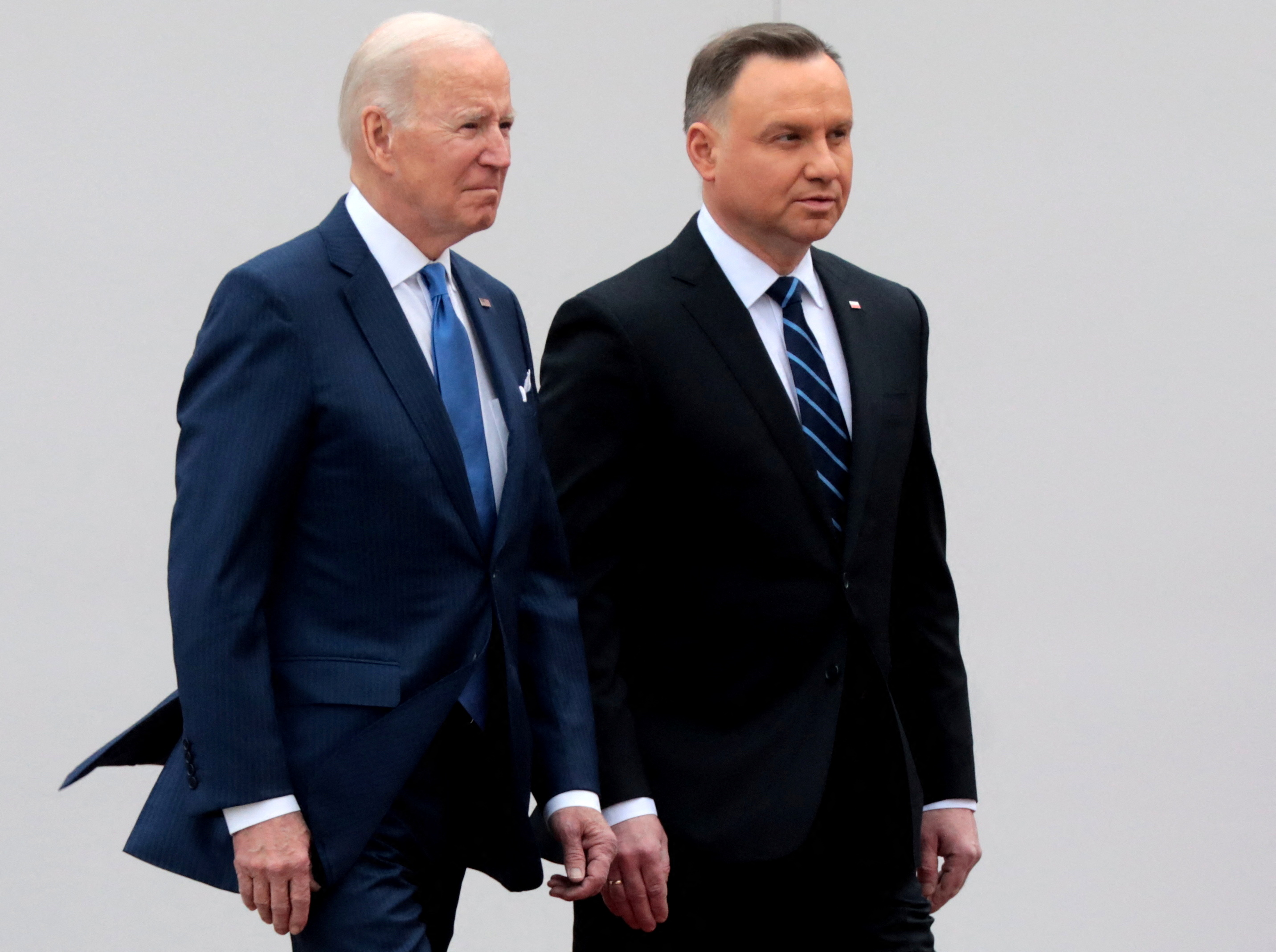 Prezydent RP Andrzej Duda przyjmuje prezydenta USA Joe Bidena (via Sławomir Kamiński / Agencja Wyborcza.pl REUTERS)