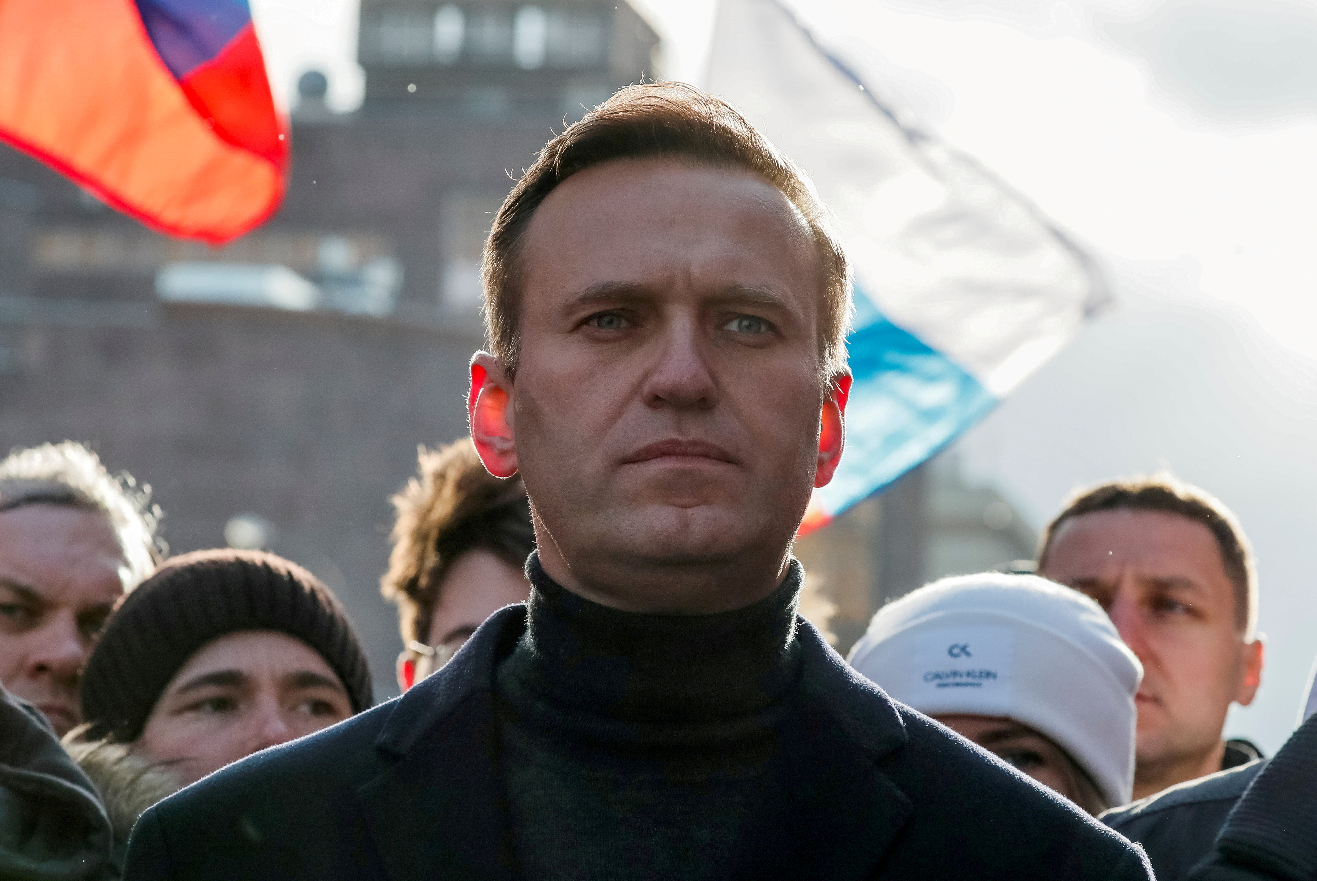 FOTO DE ARCHIVO: El político opositor ruso Alexei Navalny participa en una concentración para conmemorar el 5º aniversario del asesinato del político opositor Boris Nemtsov y para protestar contra las enmiendas propuestas a la constitución del país, en Moscú, Rusia 29 de febrero de 2020. REUTERS/Shamil Zhumatov