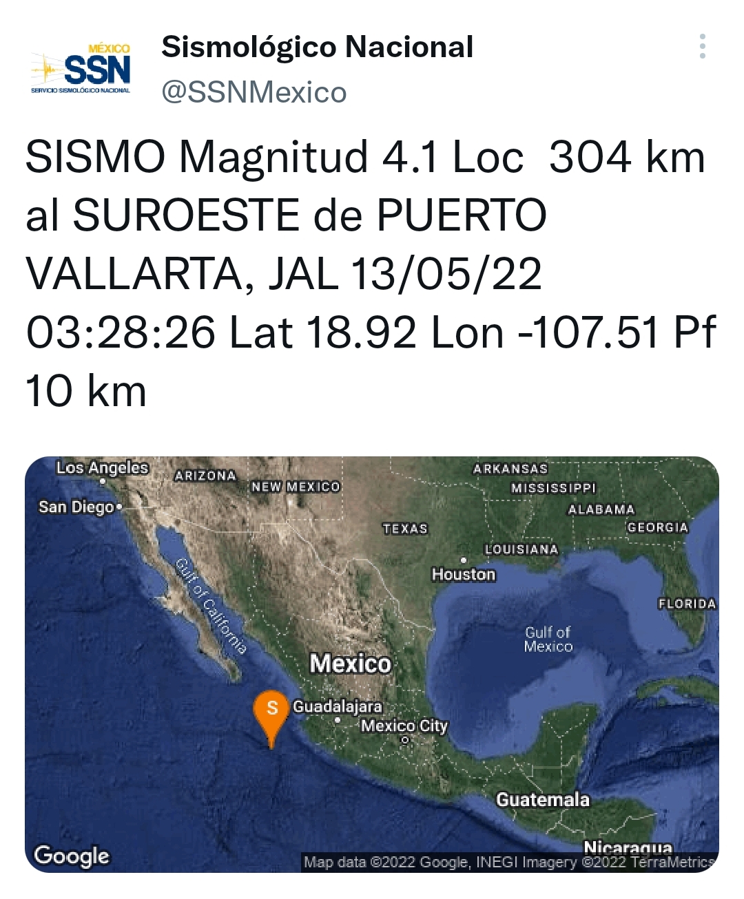 de magnitud con epicentro en Puerto Jalisco - Infobae