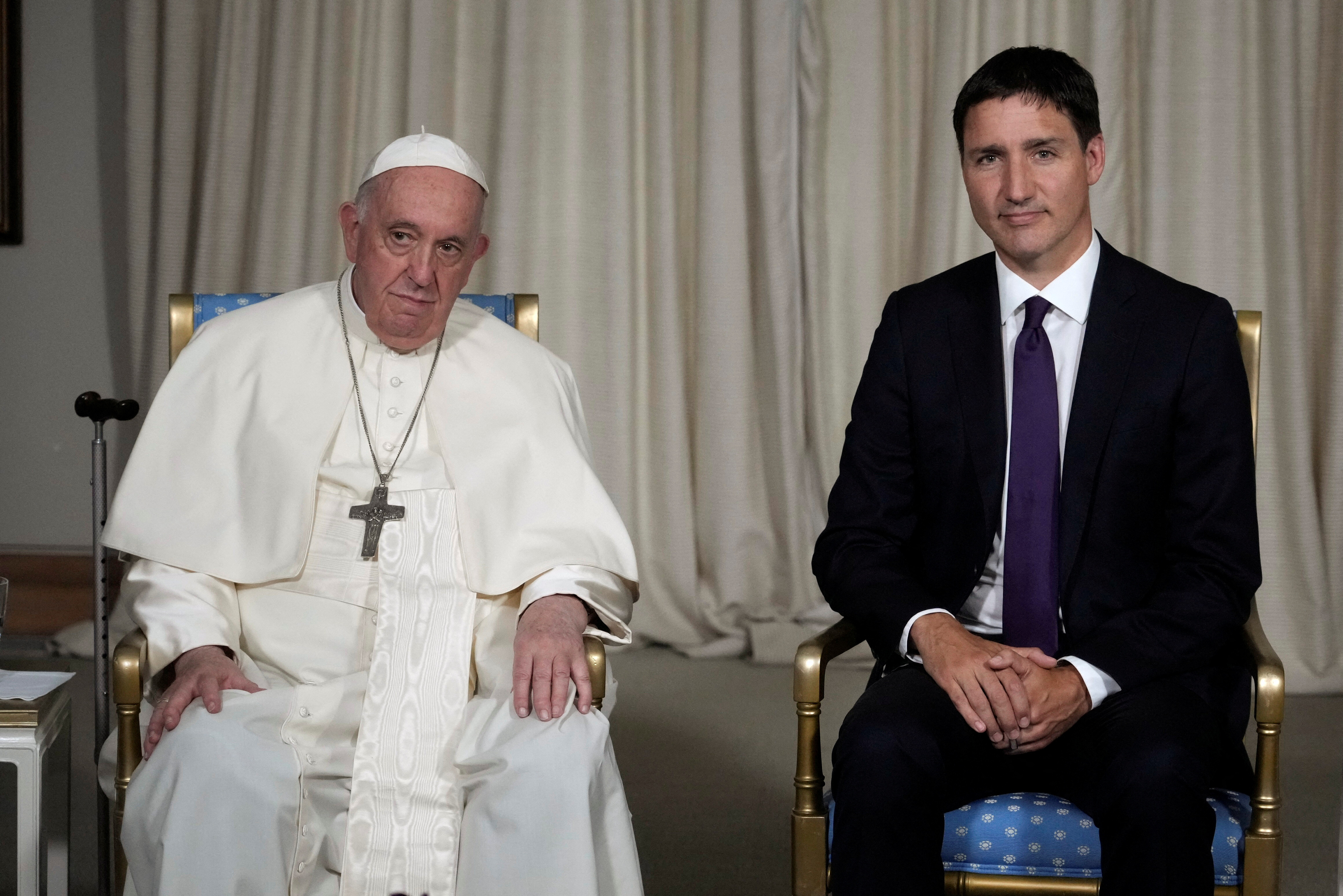 Pope Francis meets Canadian Prime Minister Justin Trudeau