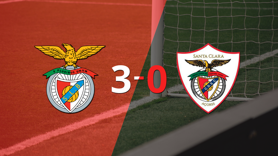 Benfica liquidó en su casa a Santa Clara por 3 a 0