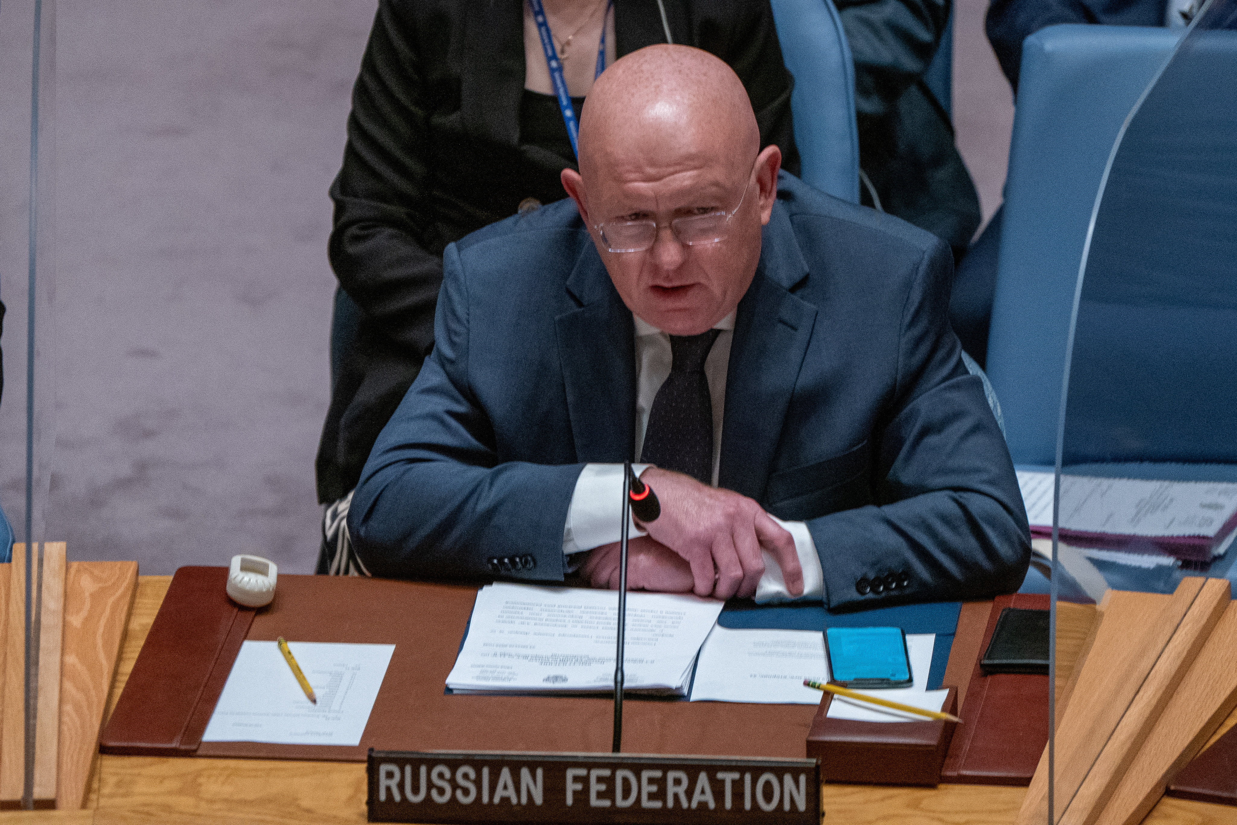 El embajador ruso en la ONU, Vasili Nebenzia (REUTERS/David 'Dee' Delgado)