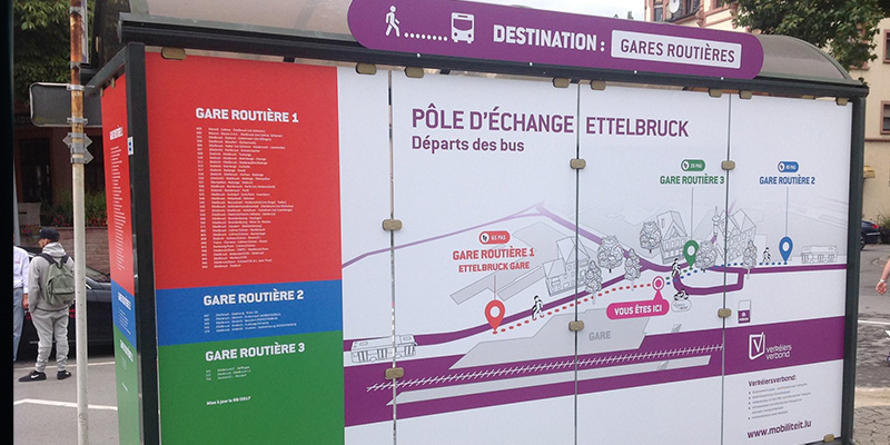 La oferta de transporte público de Luxemburgo incluye ómnibus, trenes y tranvías