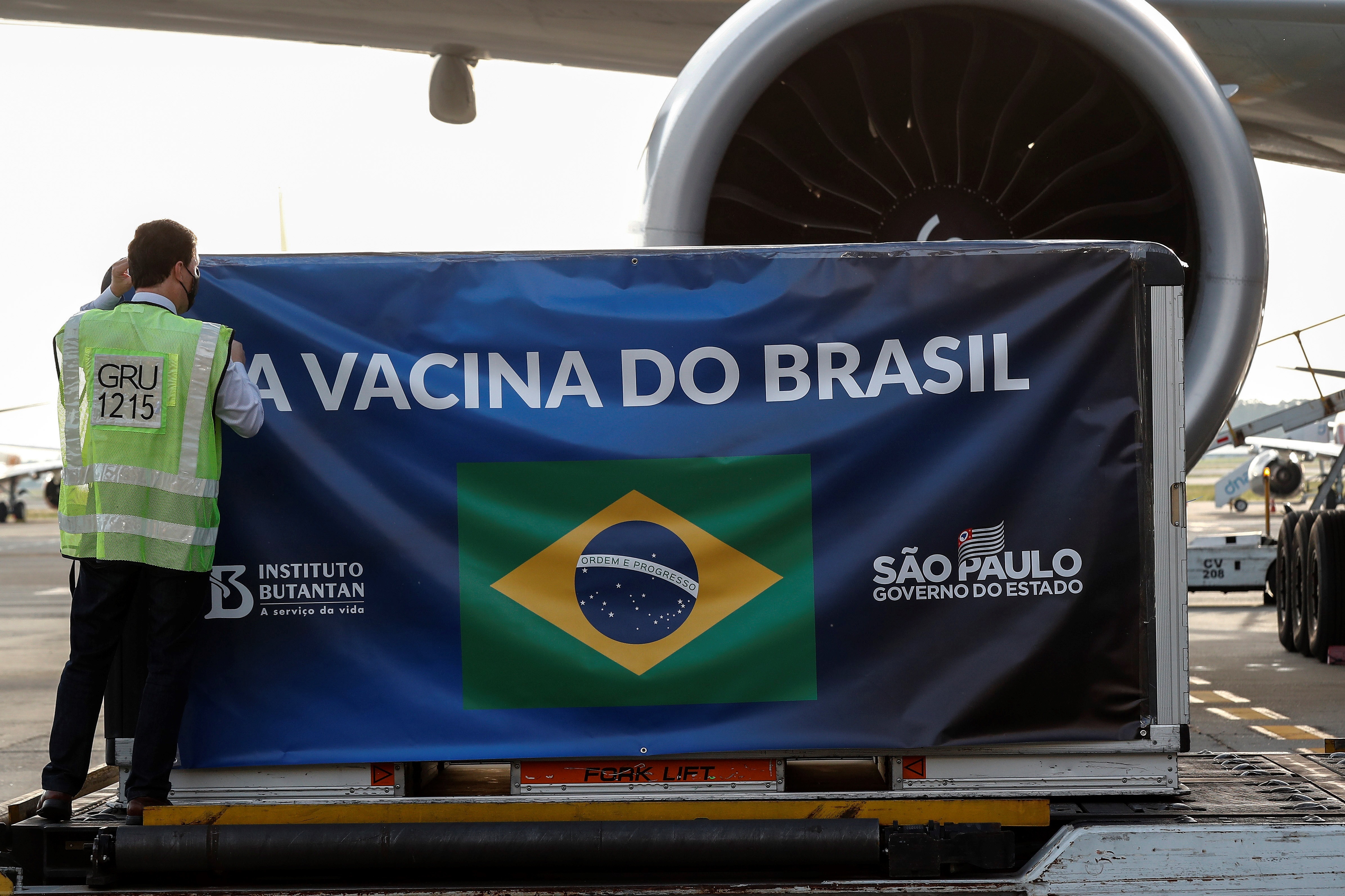 Llegada de vacunas a Brasil (EFE)