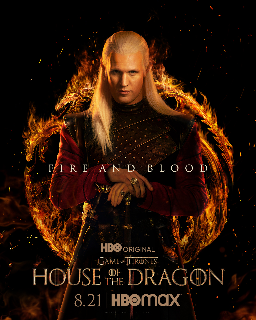 Matt Smith, D "Crown"I will play Damon Targaryen "dragon house",  (HBO Max)