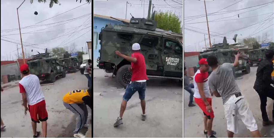 Civiles atacaron con piedras a miembros de la Sedena en Tamaulipas
