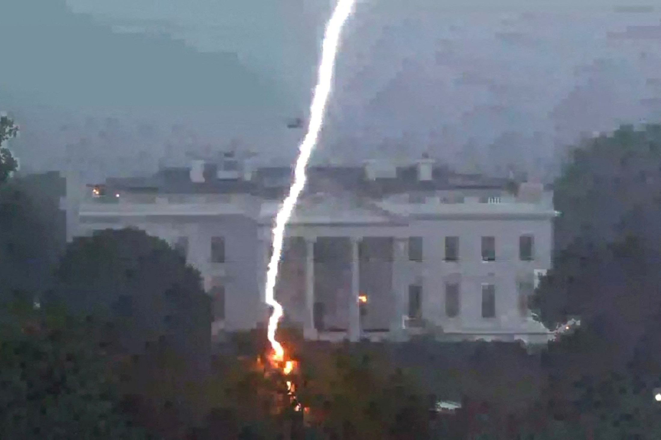 Three of the people who were injured by lightning near the White House died
