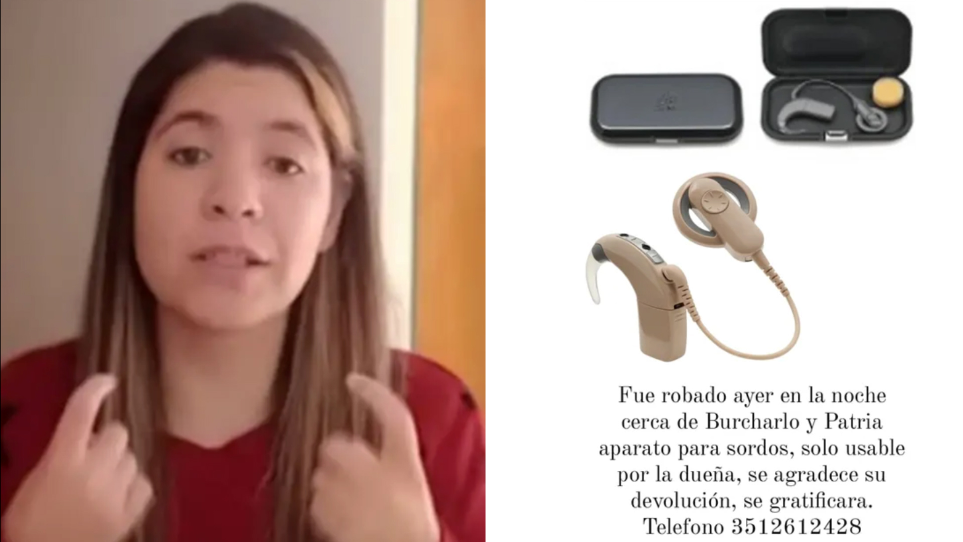 Lucía espera que le devuelvan su implante para poder escuchar