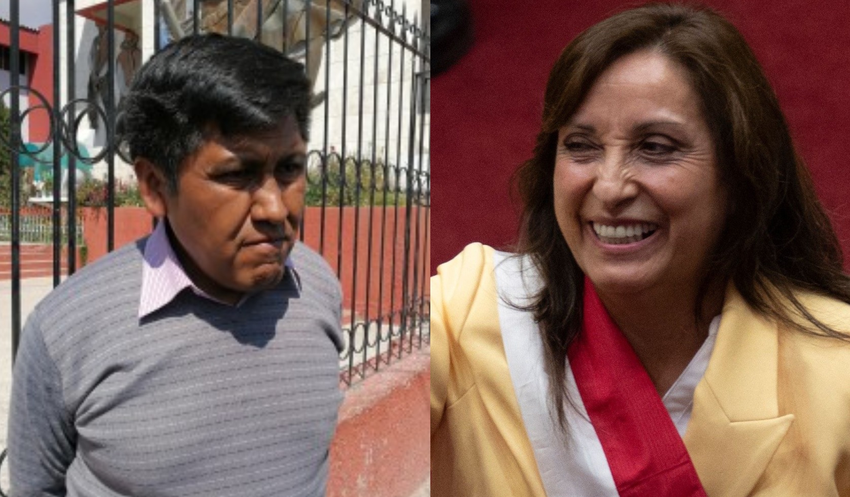 El gobernador de Puno, Richard Hancco, cuestiona a la presidenta Dina Boluarte.