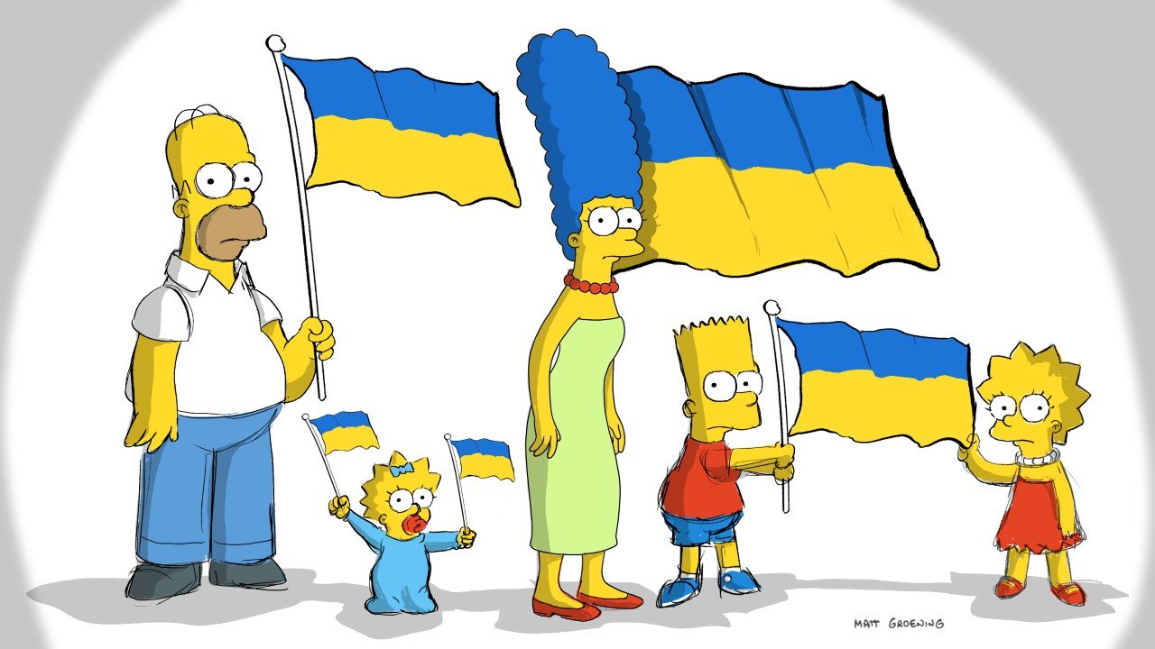 Los Simpson mostraron su apoyo a Ucrania tras el ataque de Rusia - Infobae