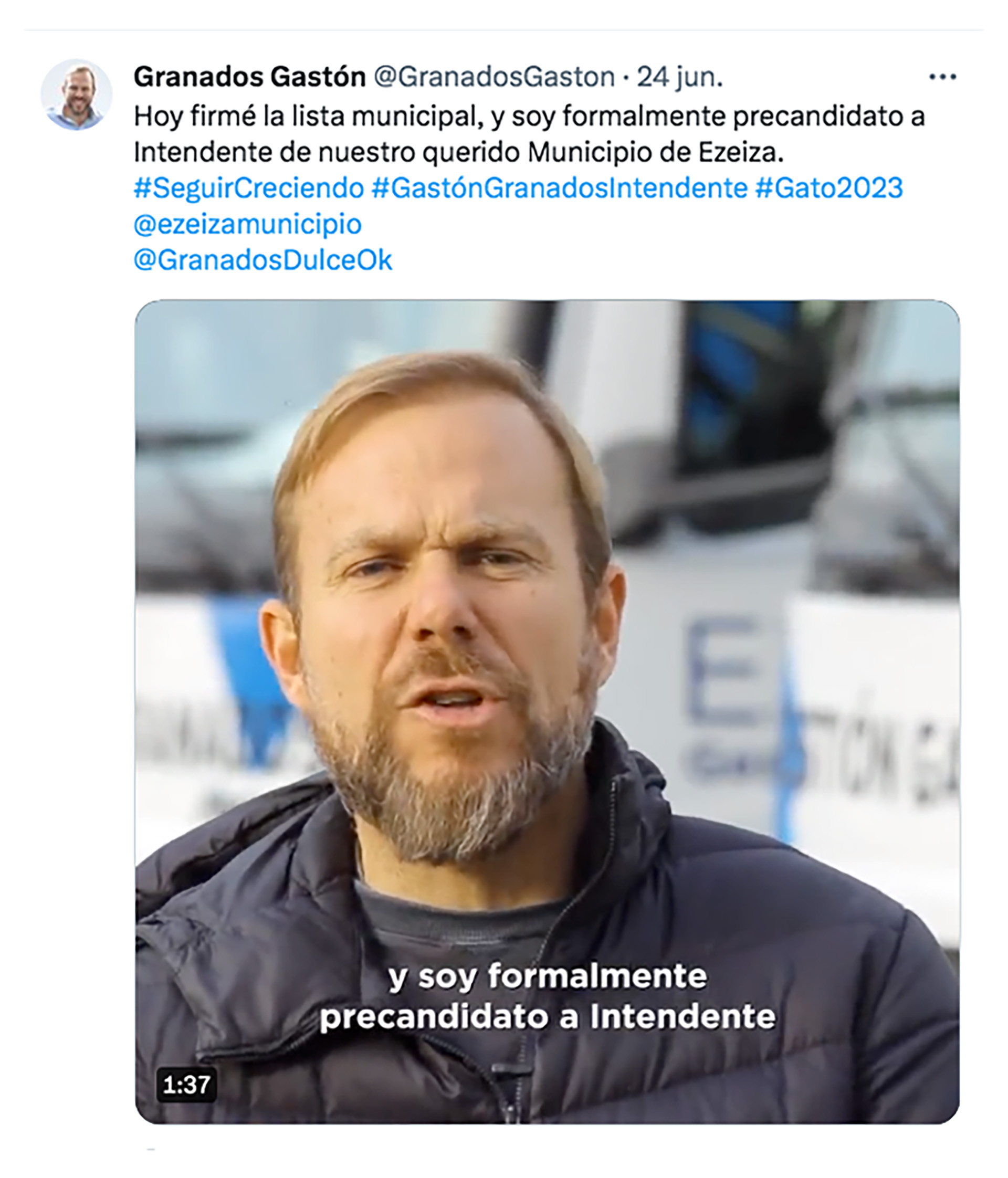 Gastón Granados aspira a reemplazar a Alejandro Granados en Ezeiza