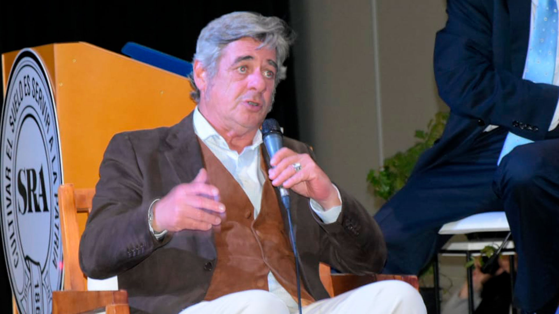 Nicolás Pino, presidente de la Rural, ayer durante su participación en la jornada de debate que se organizó en Entre Ríos. 