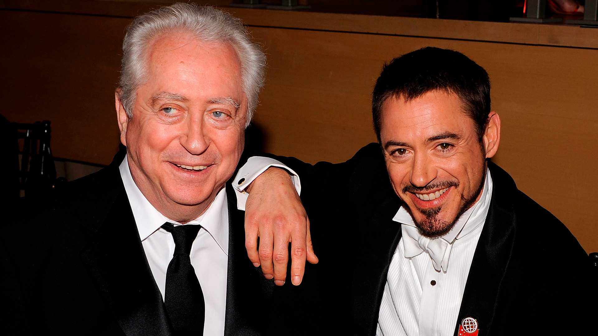 Robert Downey Sr. y Robert Downey Jr. en la gala de los 100 personajes más influyentes de la revista Time, en mayo de 2008 (Foto: Larry Busacca/WireImage) 