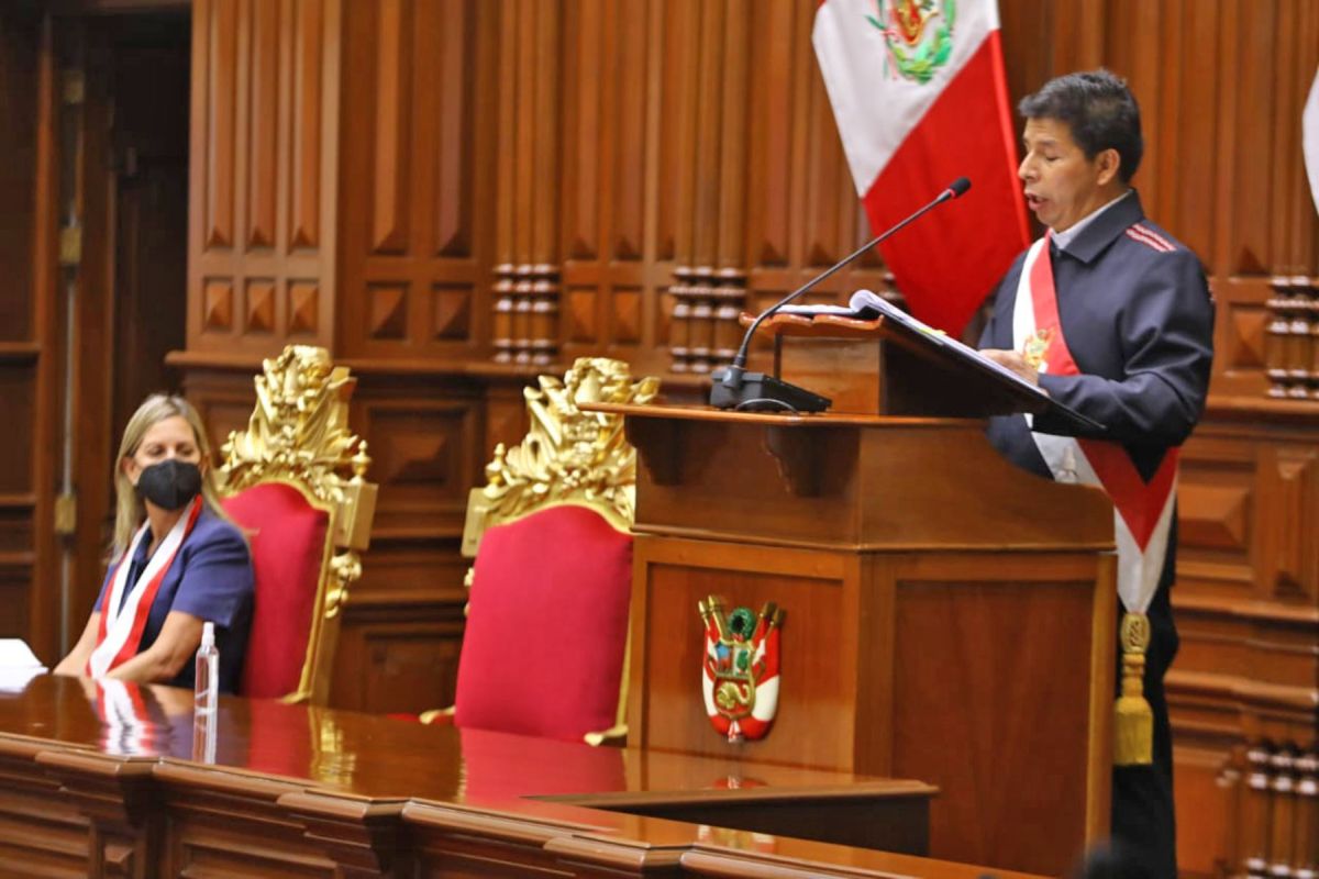 Pedro Castillo afronta una moción de vacancia presidencial. | Foto: Agencia Andina