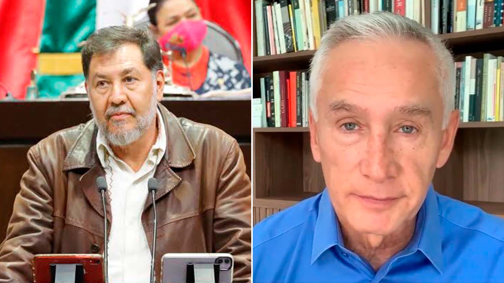 “Muñeco de ventrílocuo”: Noroña se burló de las críticas de Jorge Ramos a AMLO