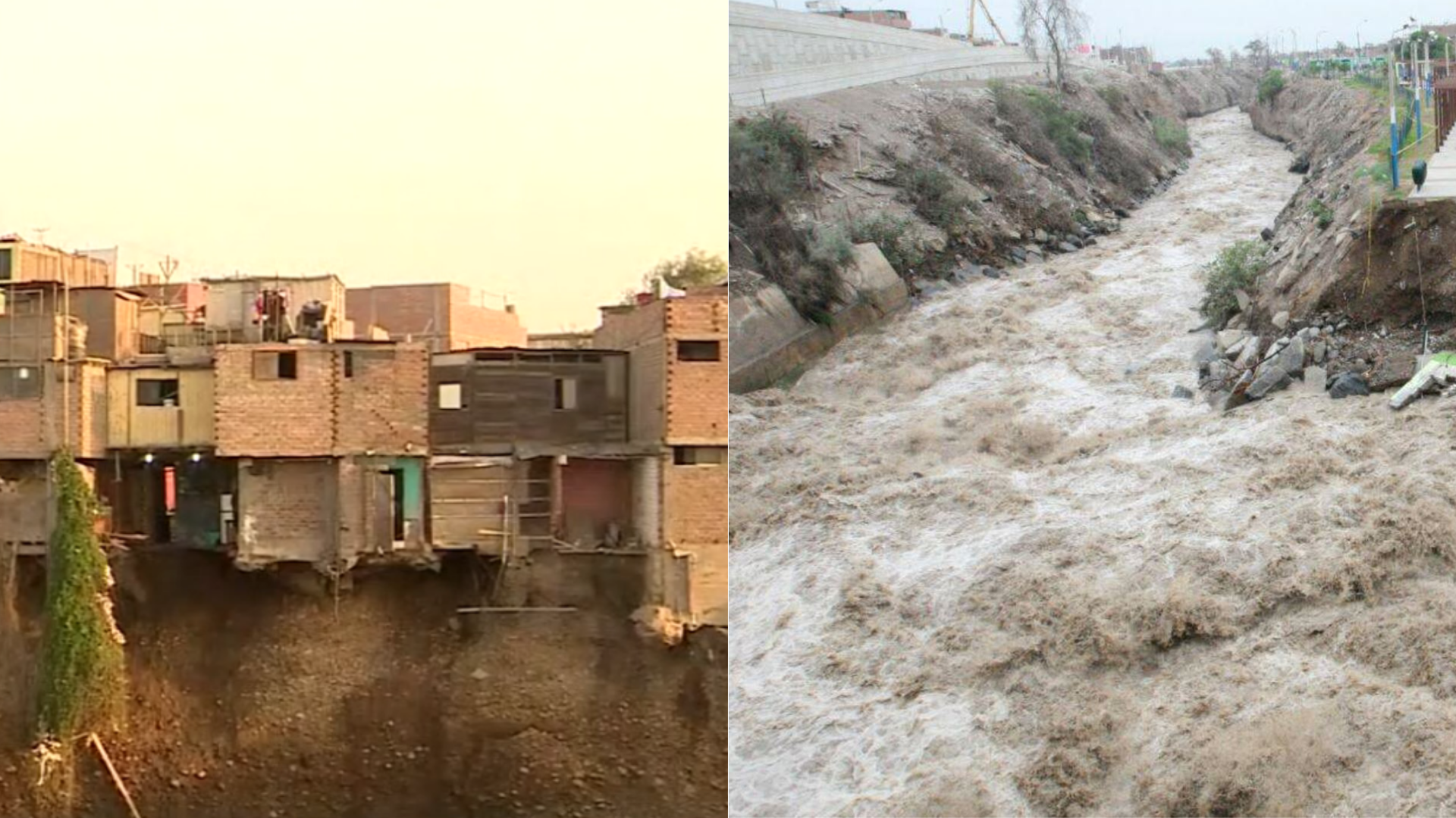 SMP: Madre e hijo siguen desaparecidos luego de caer al río Rímac tras el colapso de su vivienda