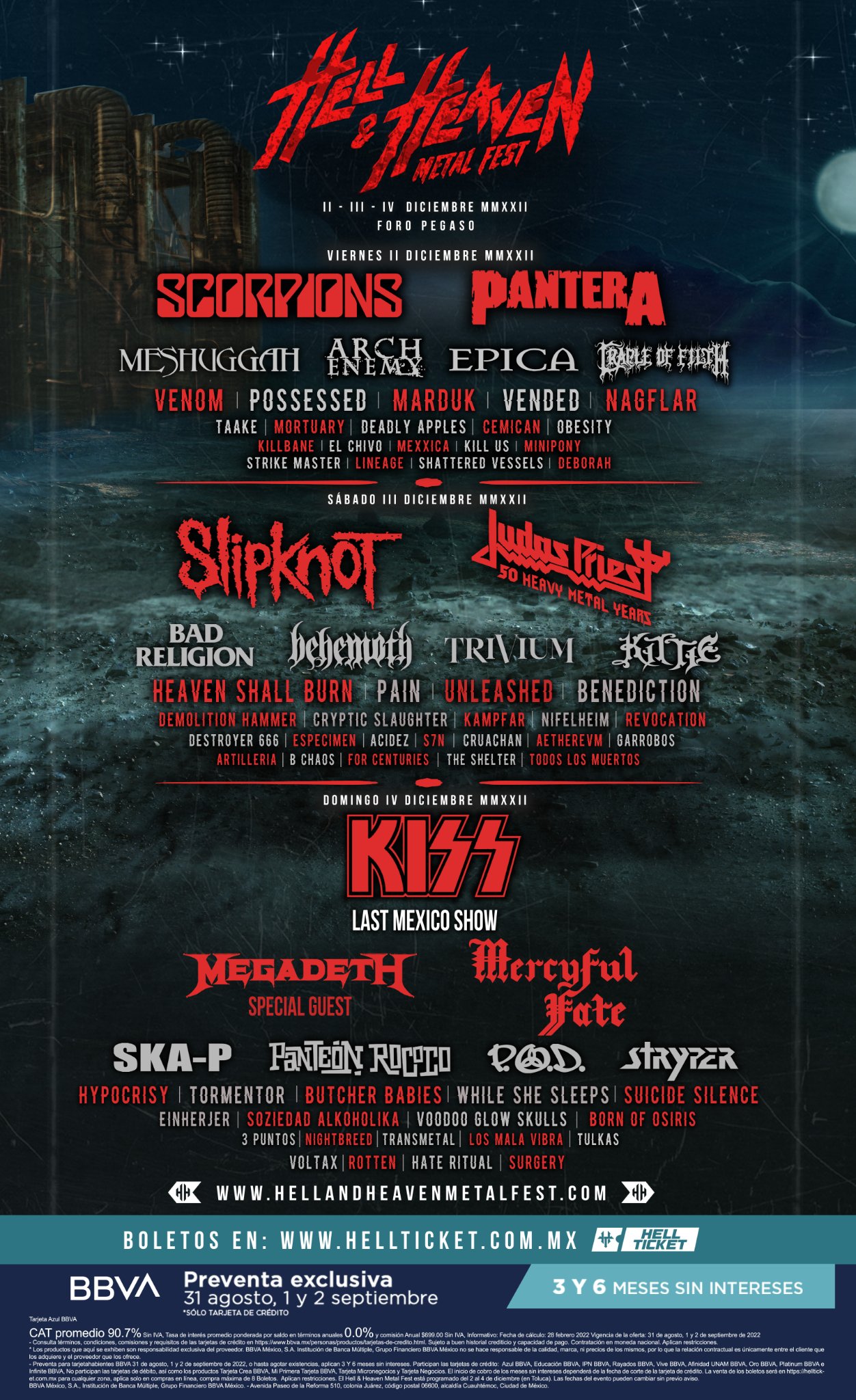 Cartel oficial de Hell and Heaven 2022. (Foto: facebook.com/hellandheavenopenair)