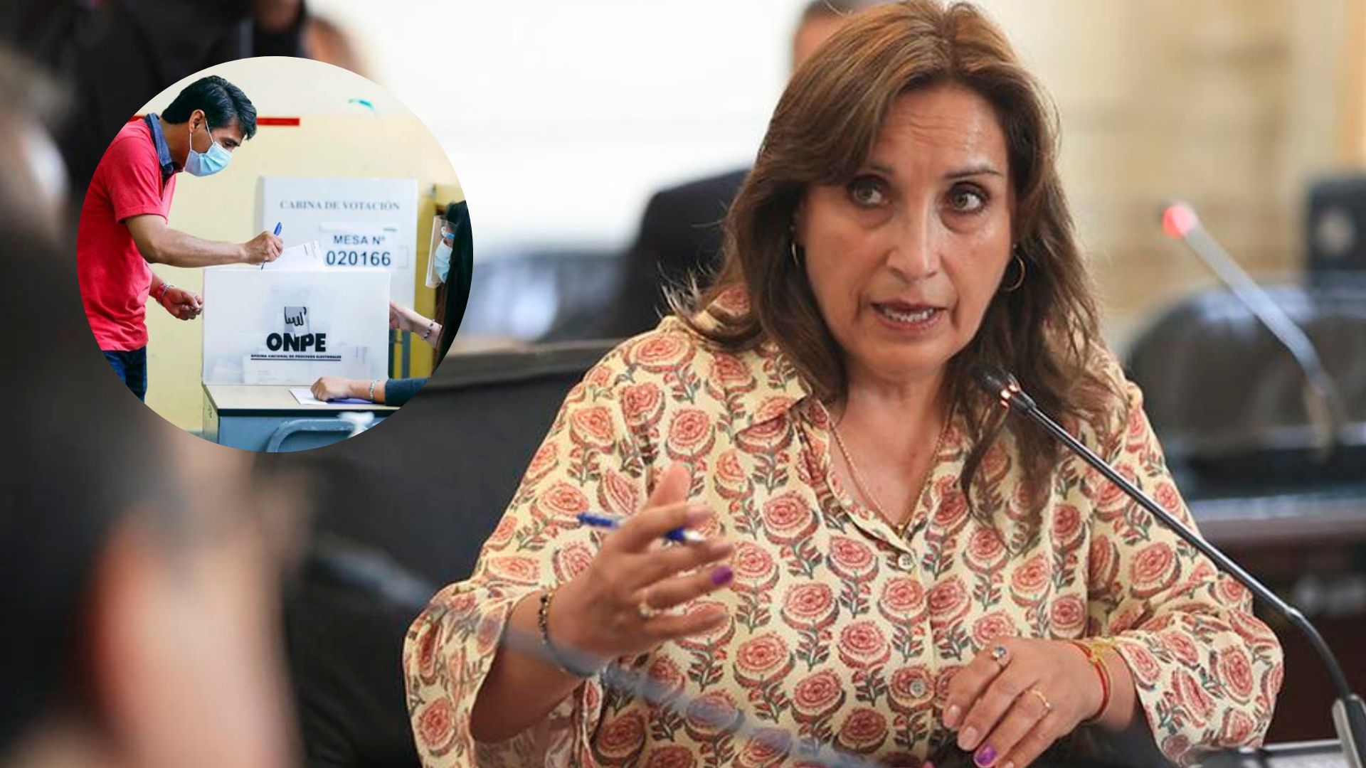 La presidenta Dina Boluarte se mostró a favor que el adelanto de elecciones sea para diciembre de 2023.