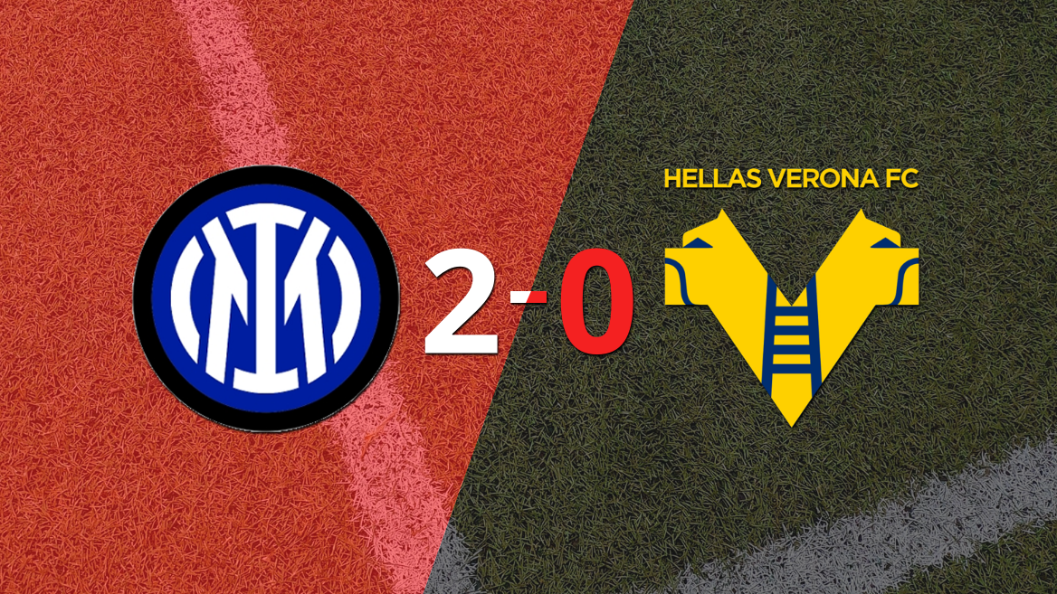Inter marcó dos veces en la victoria ante Hellas Verona en el estadio Giuseppe Meazza