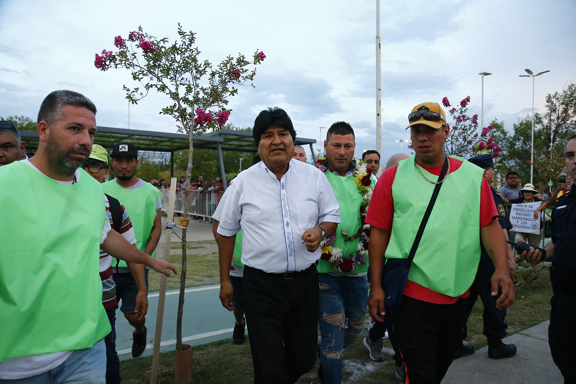 El ex presidente cocalero Evo Morales y el dirigente Leonardo Loza, de Chapare, no han dejado de expresar su solidaridad con las protestas de los grupos violentos del sur del Perú (Luciano Gonzalez/Infobae)