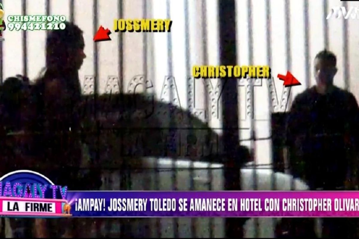 Jossmery Toledo y Christopher Olivares fueron ampayados saliendo de un hotel miraflorino. (Foto: Magaly TV La Firme)