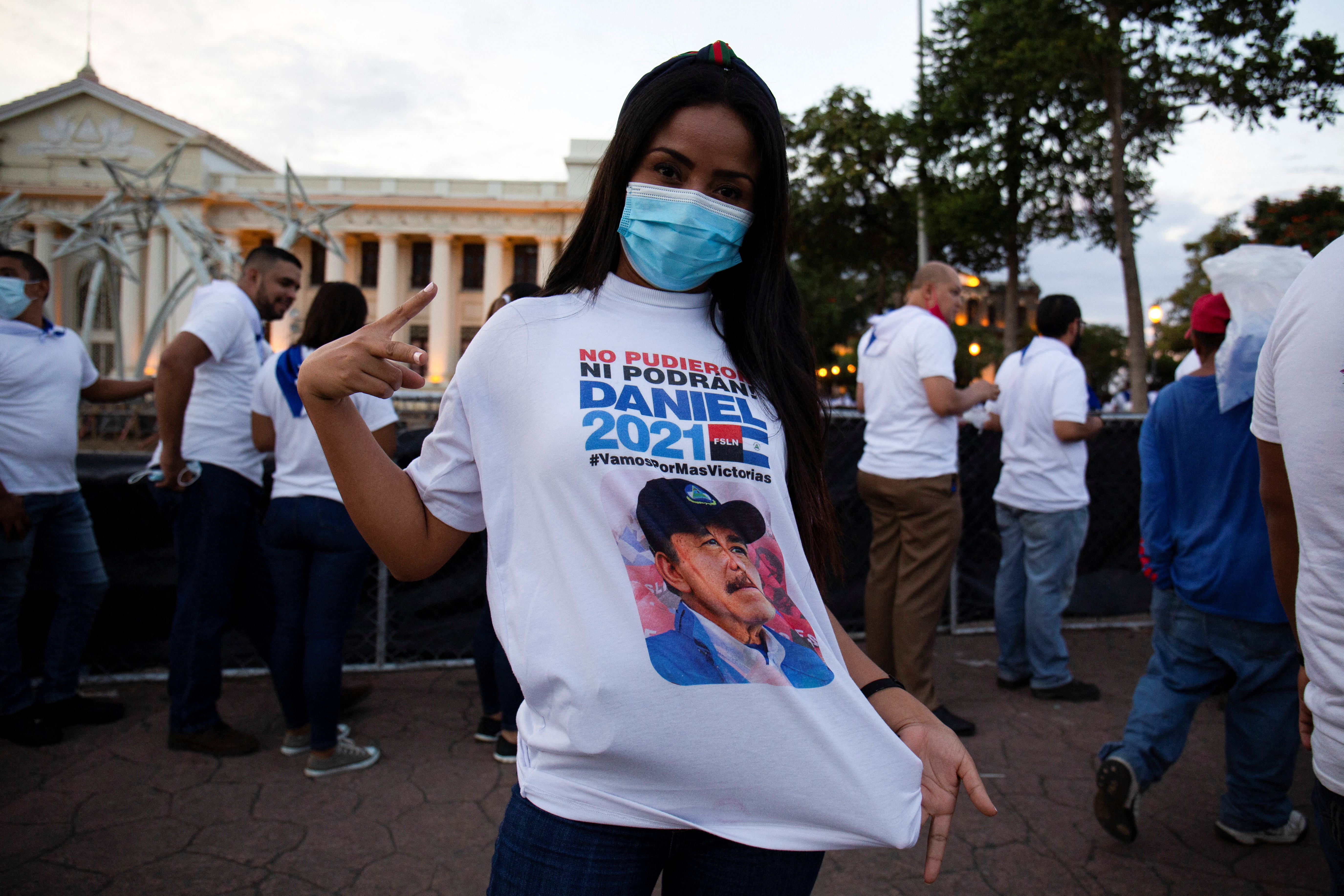 Una simpatizante de Daniel Ortega (REUTERS/Maynor Valenzuela)